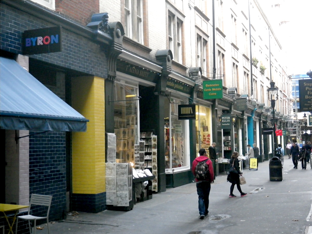 Part of Cecil Court, London, North side
