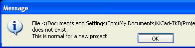 KiCad: launch PCBnew- no file warning