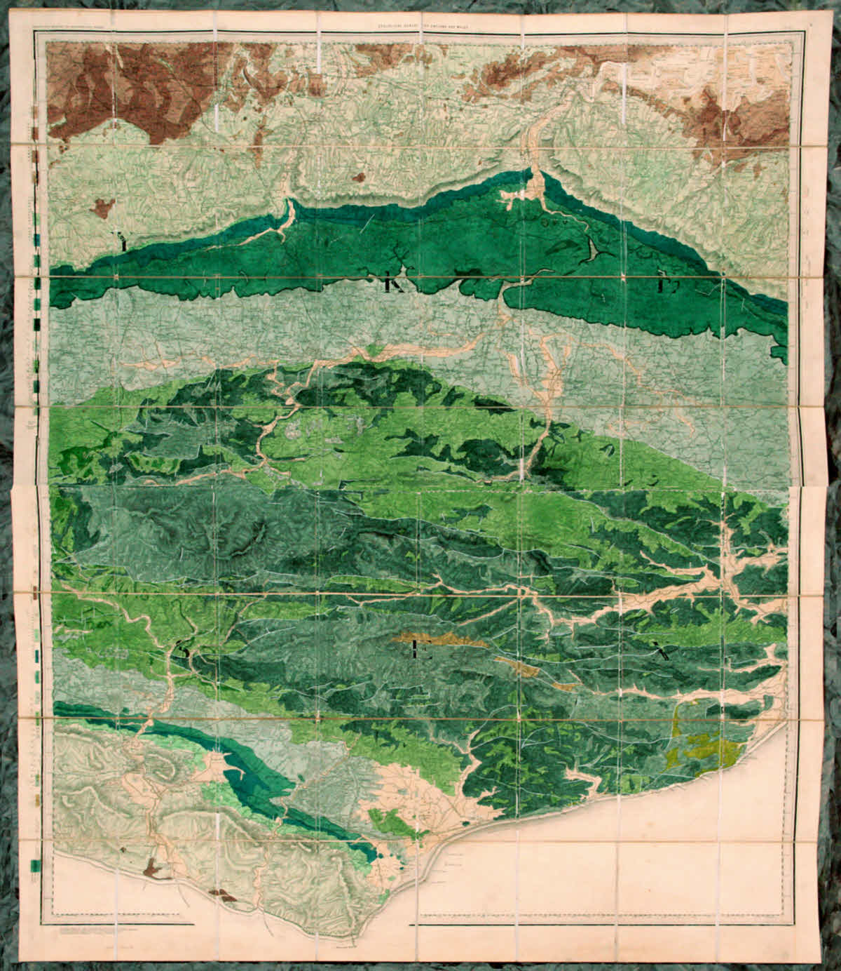 Geological map of Sussex