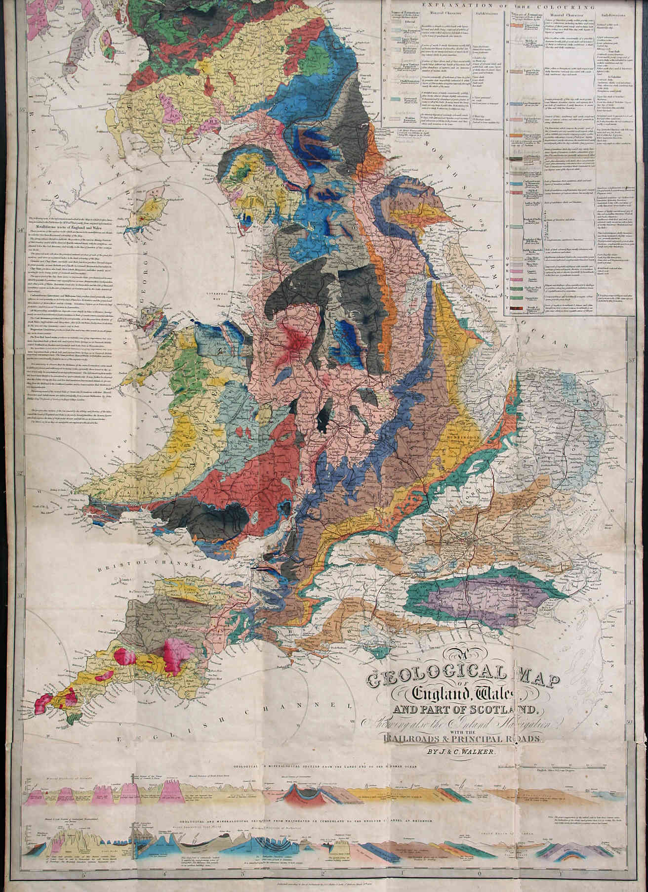 Whole of Walker 1838 geological map