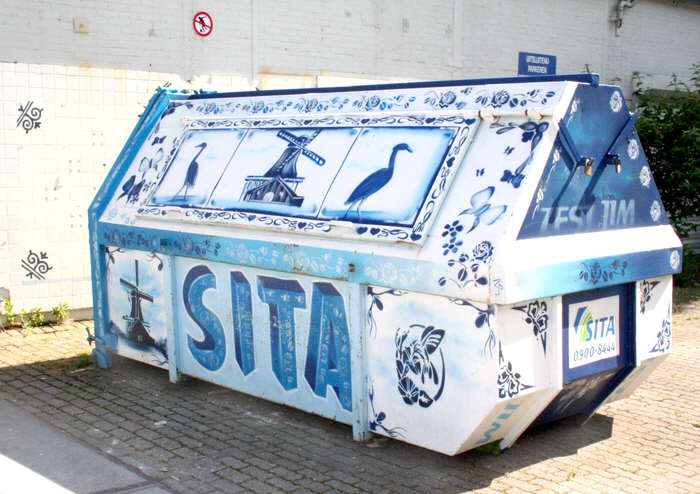 SITA skip at Delft factory